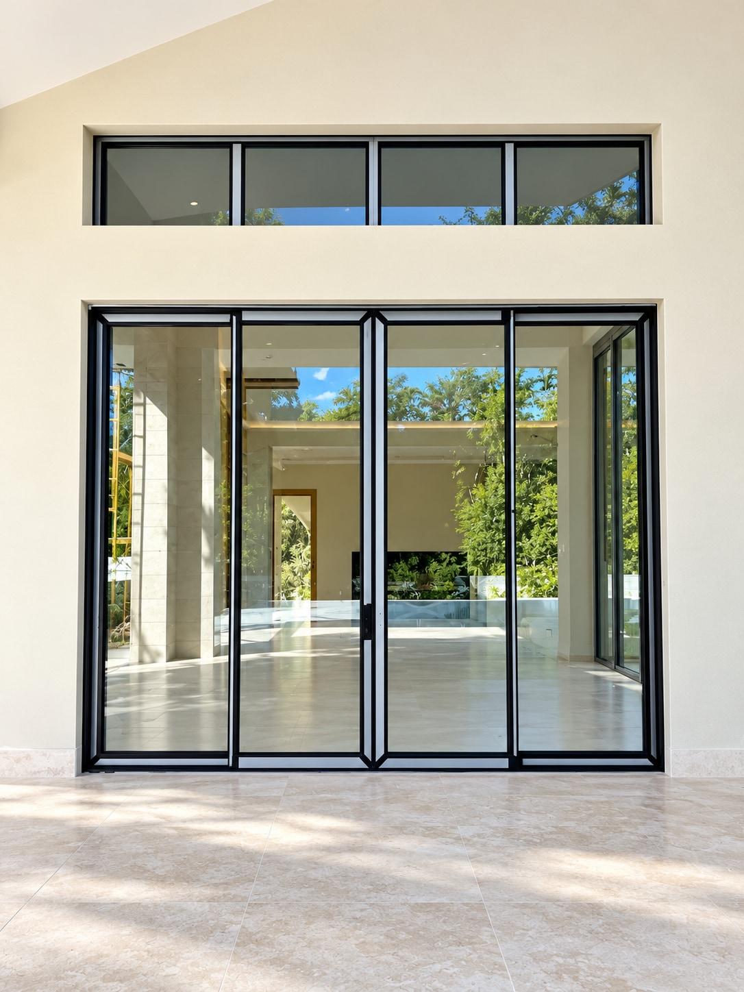Puerta Corrediza de 4 Hojas con Fijo Superior en Aluminio - Vista 6 | Caribe Glass Windows Solution